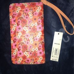 Floral Wristlet Wallet 