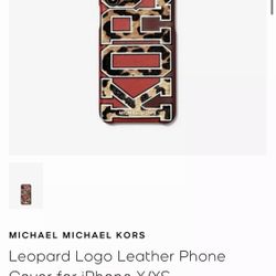 Michael Kors Cheetah Print Snap On Leather Case for iPhone X/XS BNWT (4 Available)