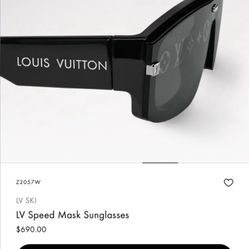 LV Speed Mask Sunglasses Z2057W Black