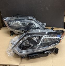 Pair 2014-2016 Nissan Rogue Halogen Headlights Assembly Headlamps LH RH  Side 