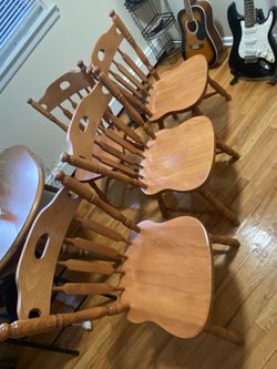 4 Wooden Chairs - Well Used