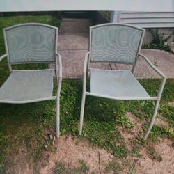 Vintage Two Piece Outdoor Patio Chairs They Are In Excellent Condition They've Been Packed Up In My Grandparents' Basement For A Long Time