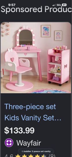Toddler vanity