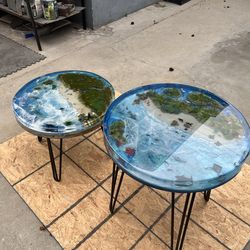 Coffee table, nightstands, epoxy, custom built Coffee table, nightstands, epoxy, custom built