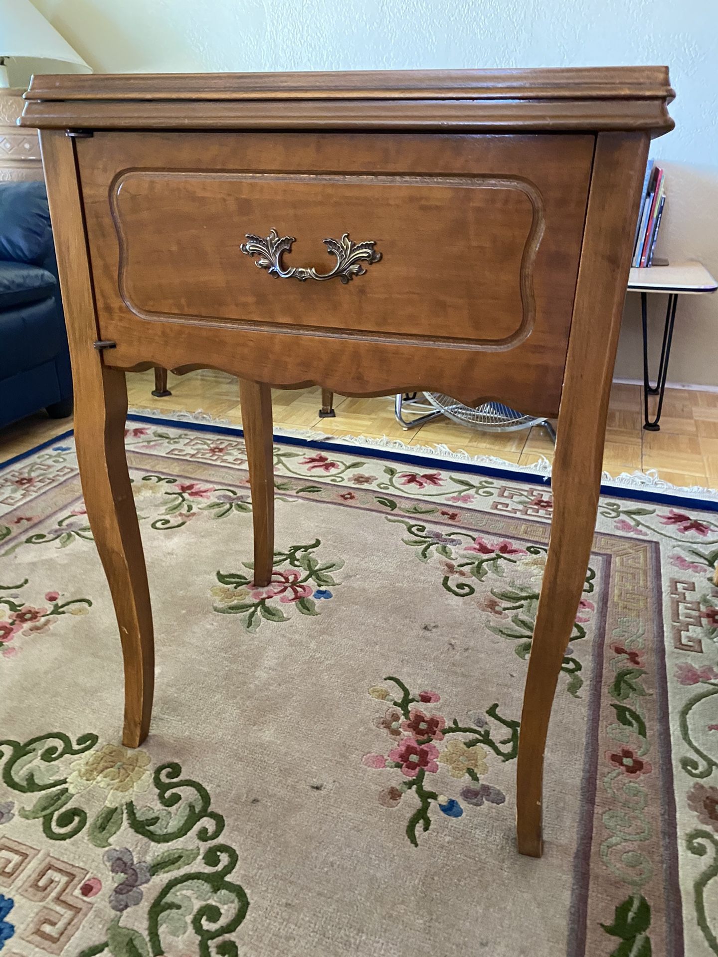 Vintage sewing cabinet solid wood