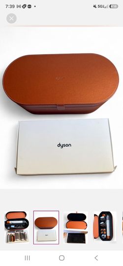 Never Used! Dyson HS01 Air Wrap Leather Travel Set in Case