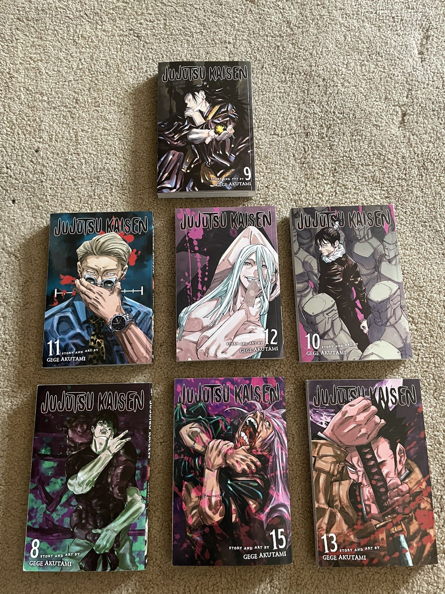 Jujustu Kaisen Manga 8-15 (14 Is Missing)