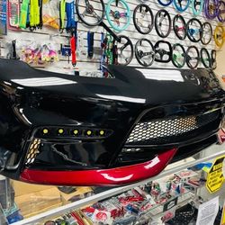 Fits 03-08 Nissan 350z to 370z Conversion NIS Style Front Full Bumper painted black new led line