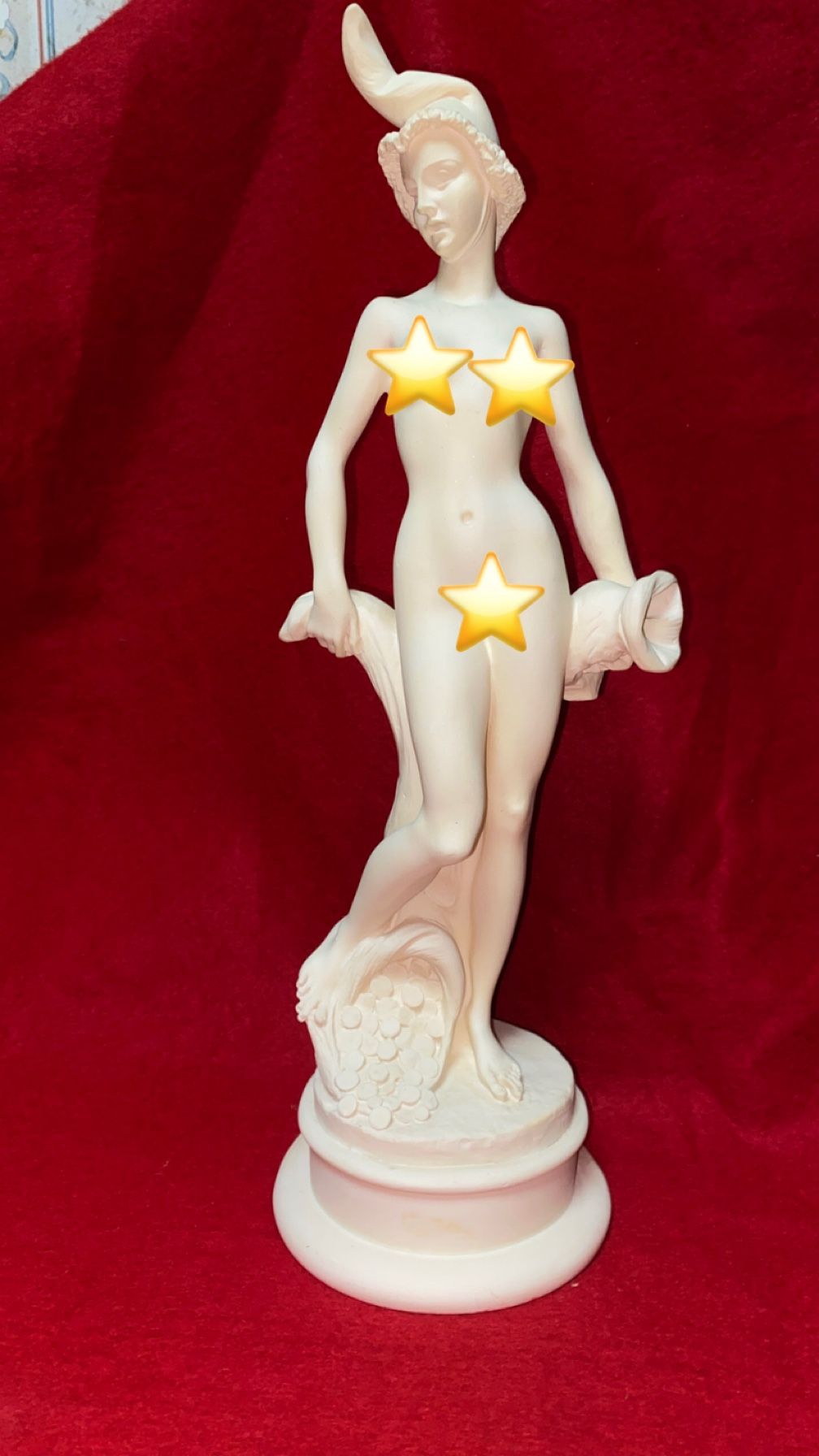 Vintage 12.5 Inch Alabaster Greek Figurine Imported From Greece