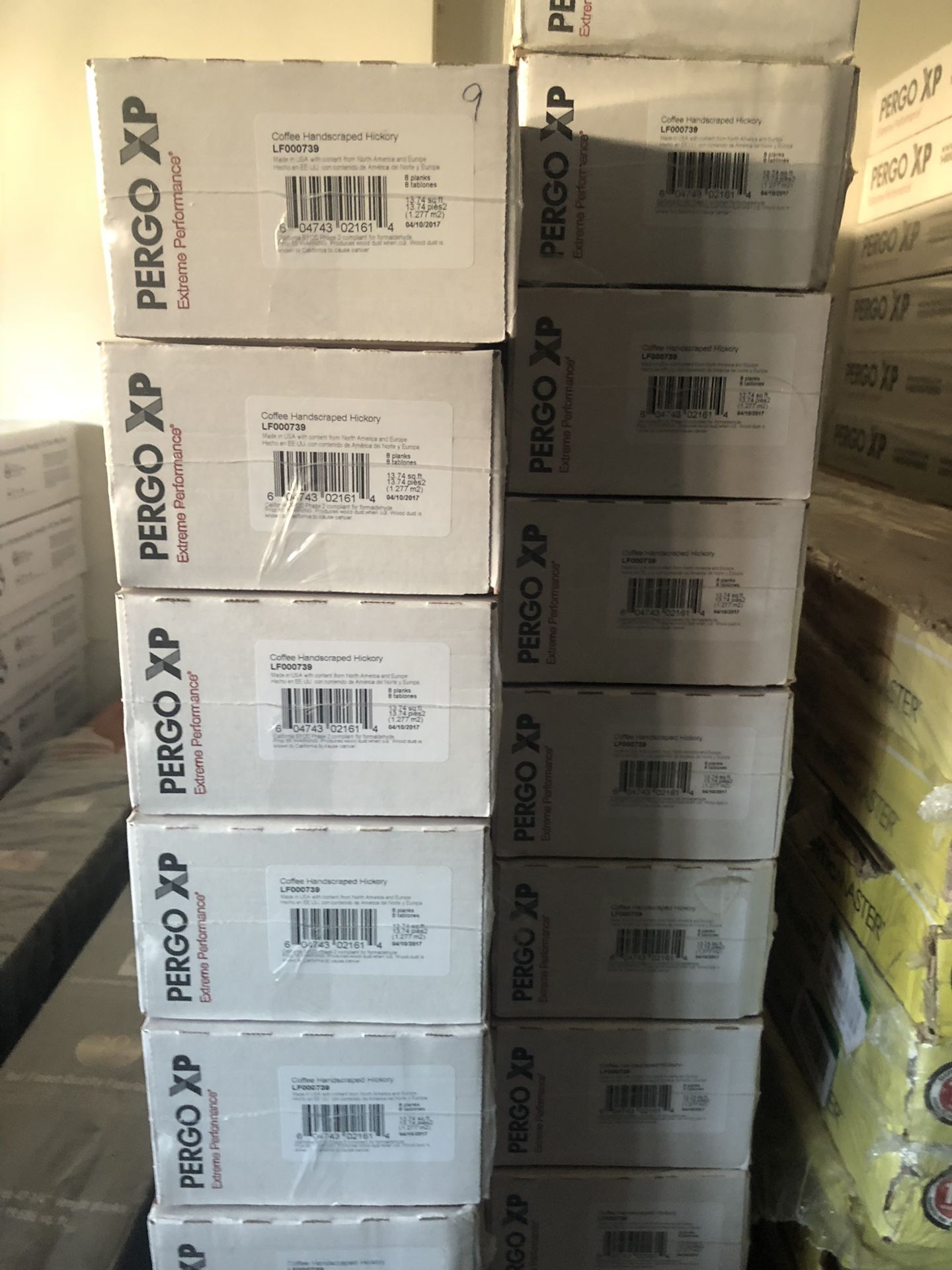 Pergo XP Coffee Handscraped Hickory 10 mm Thick x 5-1/4 in. Wide x 47-1/4 in. Length Laminate Flooring (13.74 sq. ft. / case)