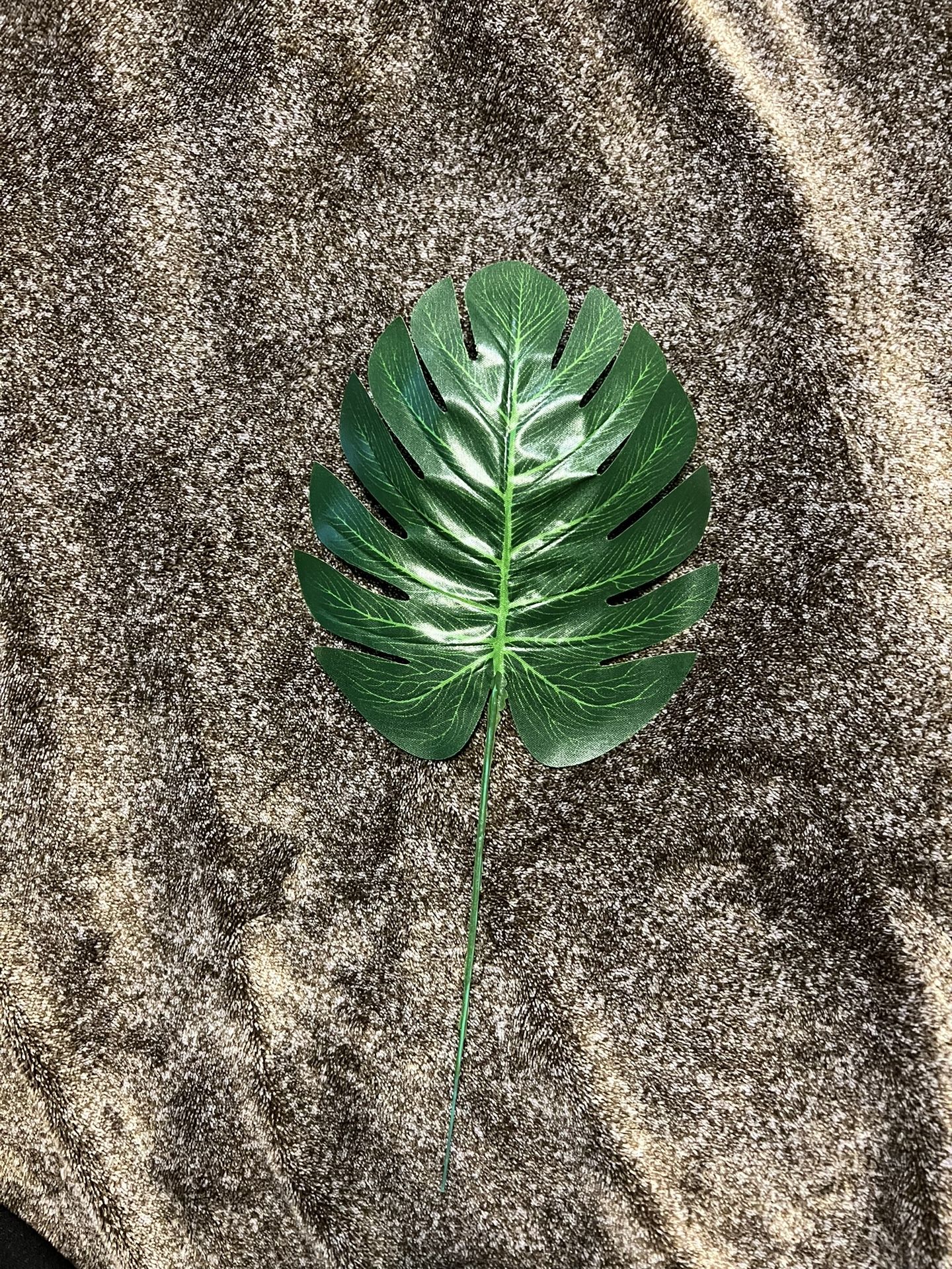 Artificial Monstera Plant Leaves And Artificial Palm Tree Leaves