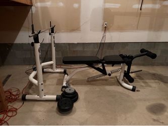 Weight Bench and weights