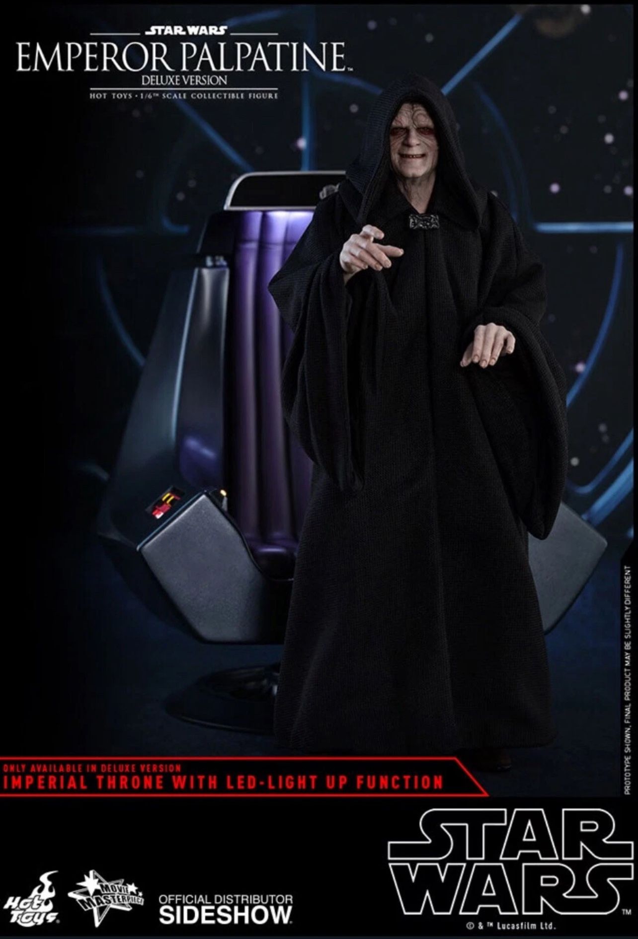 Star Wars Emperor Palpatine Return Of The Jedi Hot Toys 1/6