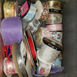 Ribbon for Craft & Sewing- 2 Containers