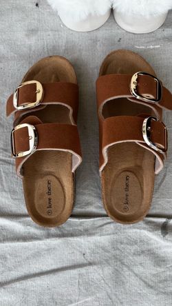 Love Theory Double Buckle Slide Sandals