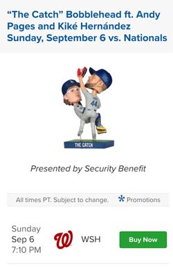 9/6 “The Catch”  Early Entry Only (Not Game Ticket)