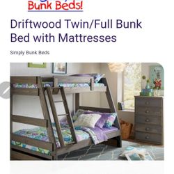 2 Sets Of Twin Over Full Bunk Beds