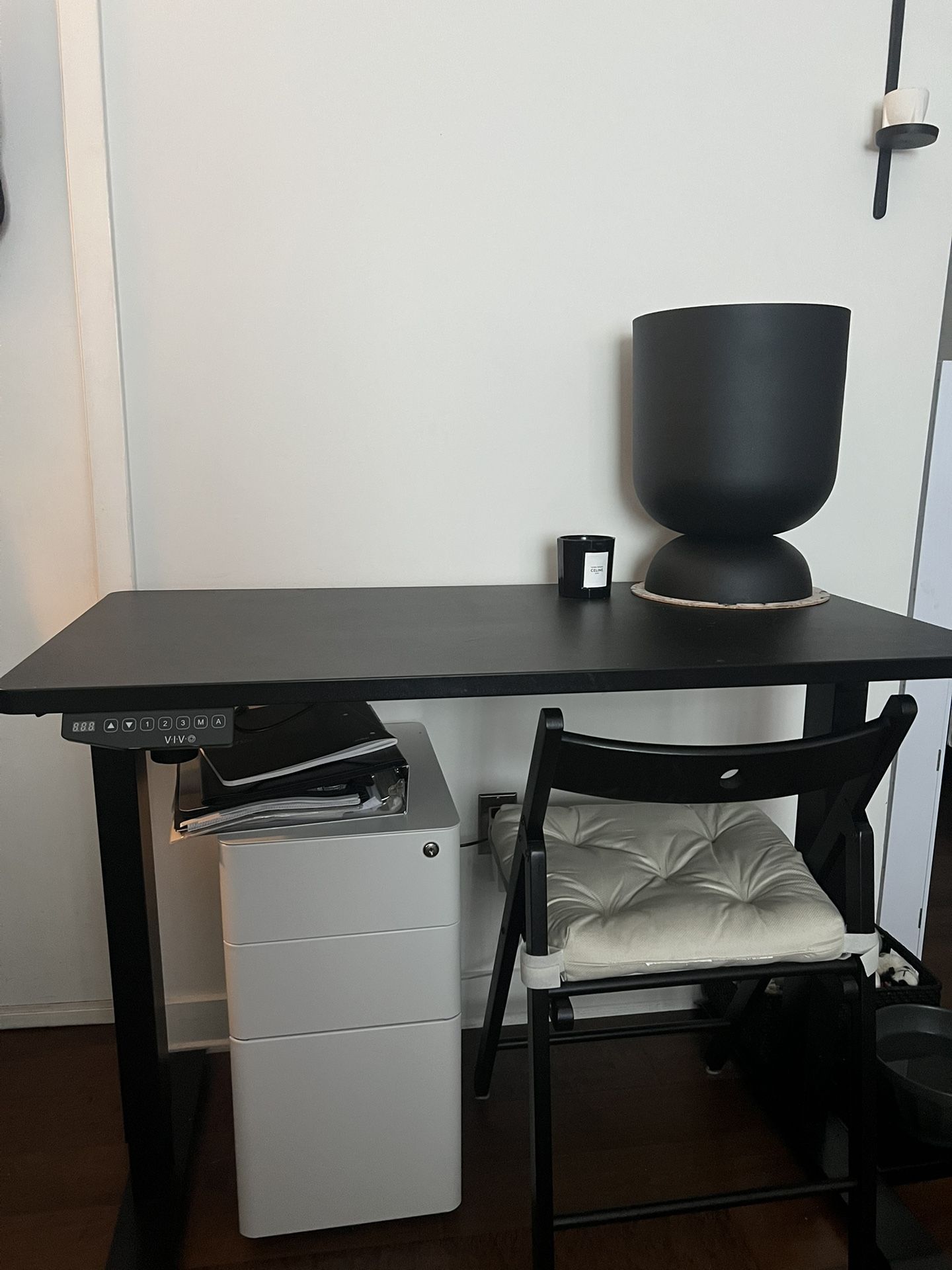 Standing Black Electric Desk $100