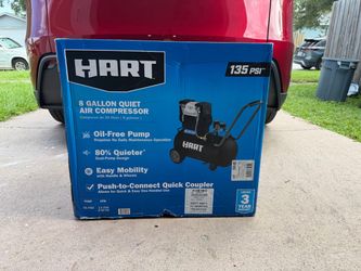 HART Black 135 PSI Oil-Free Electric Air Compressor 8 Gallon