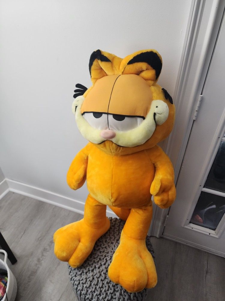 RARE Vintage GARFIELD Cat JUMBO 37” Large Heavy Stuffed Plush
