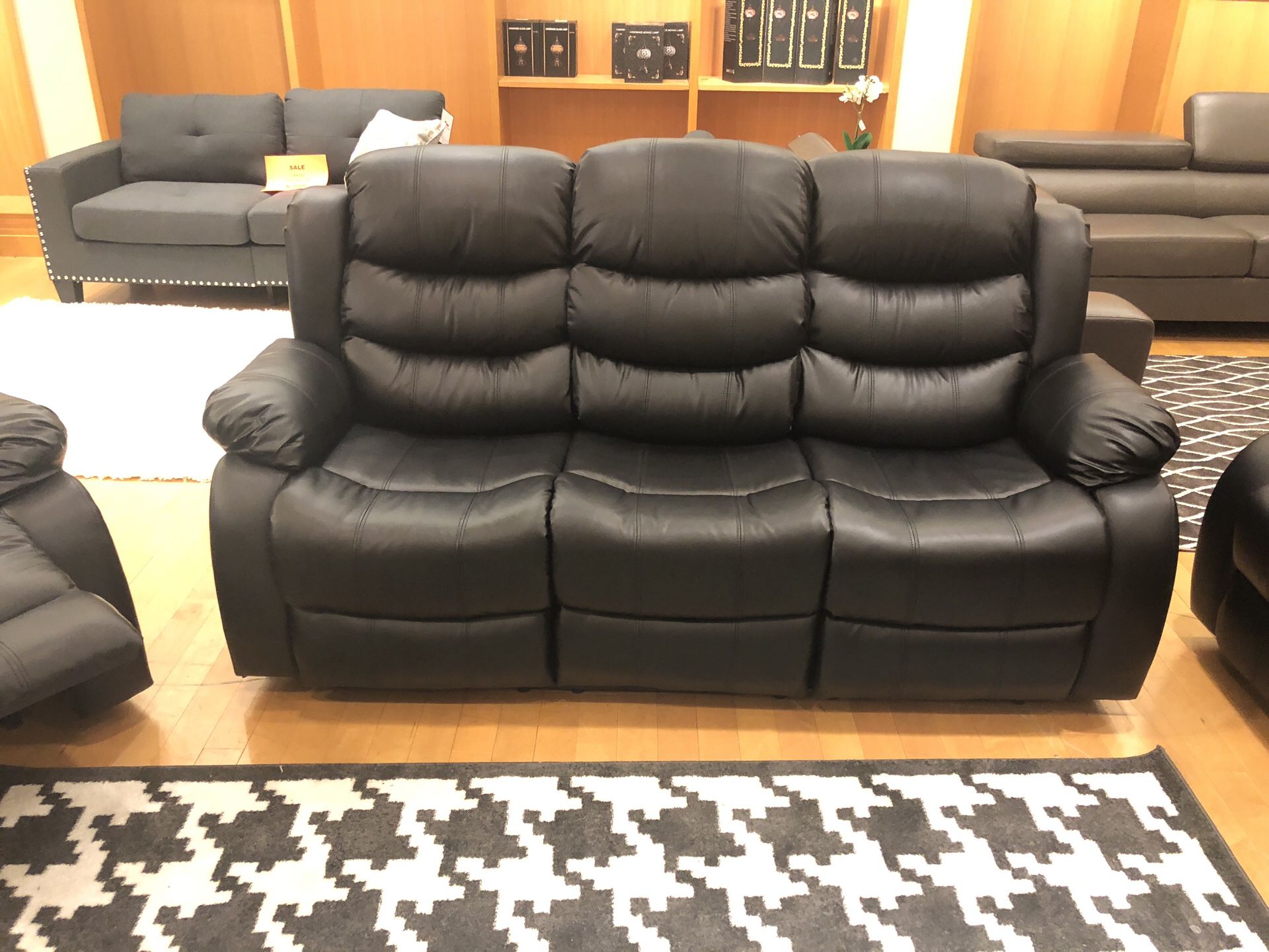 Sofa Loveseat and Chair Reclining Set