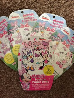 Disney Jr Minnie Mouse Fashion Paper Dolls Stickers NEW Crafts Travel Toy