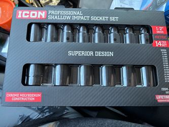 ICON 14-Piece 1/2" Drive Metric Shallow Impact Socket Set