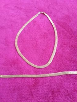 Neckless and bracelet gold plate