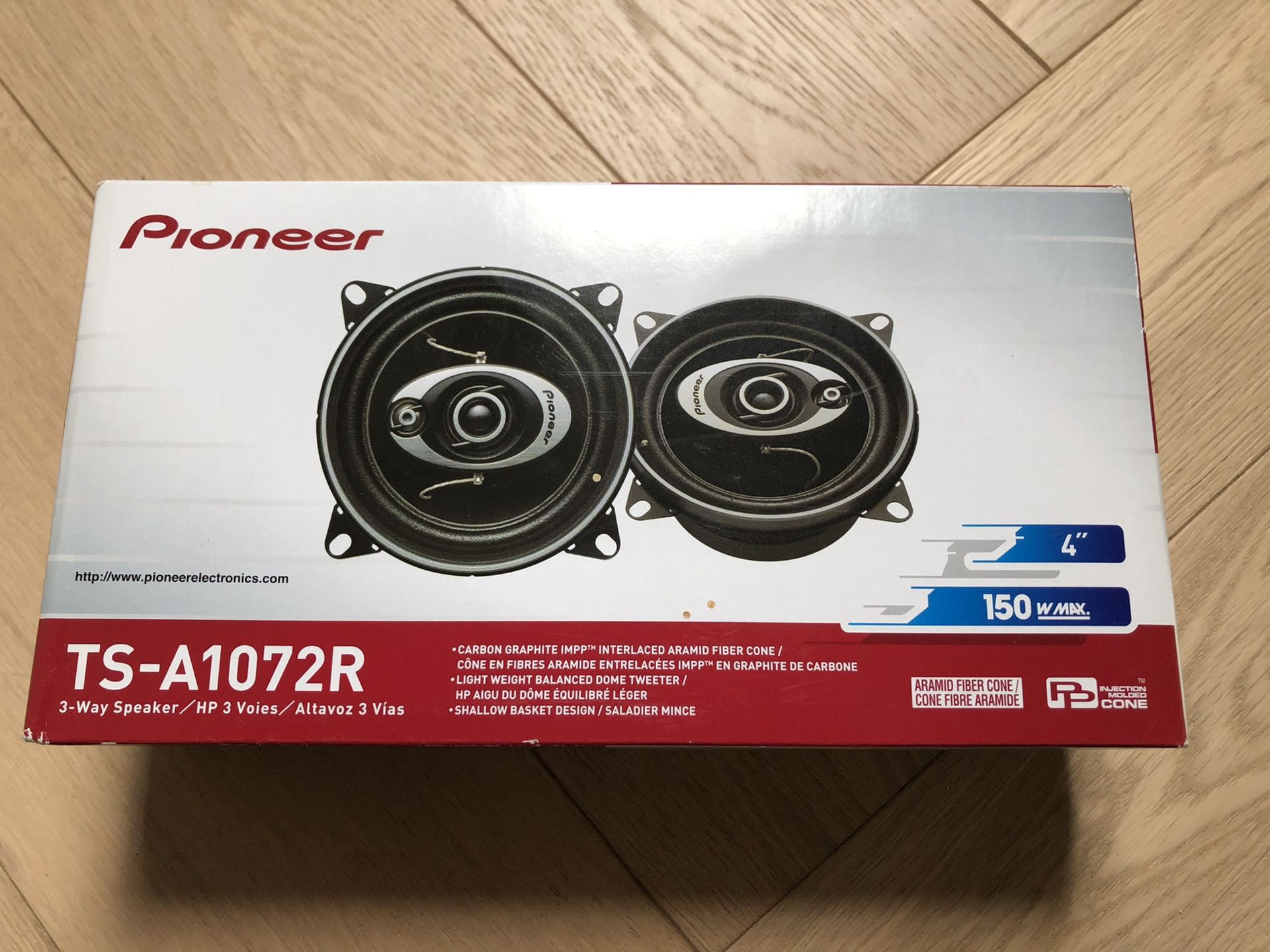 Brand New Pioneer TS-A1072R 4-Inch 3-Way 150-Watt Speakers