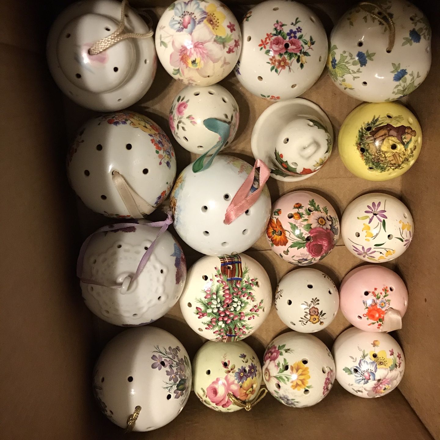 Vintage Ceramic Pomander Balls