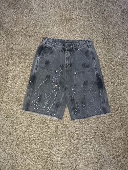 Grey Hellstar jean shorts