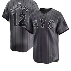 MLB New york mets Men's and Women's 12# Lindor Baseball Jersey