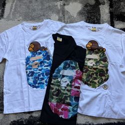 Bape shirts, sizes M,2xL,3xL read description