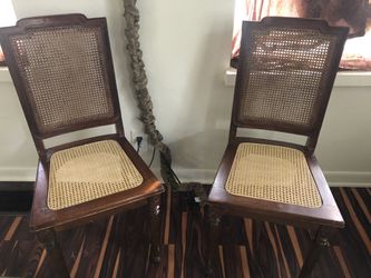 Two cane chairs