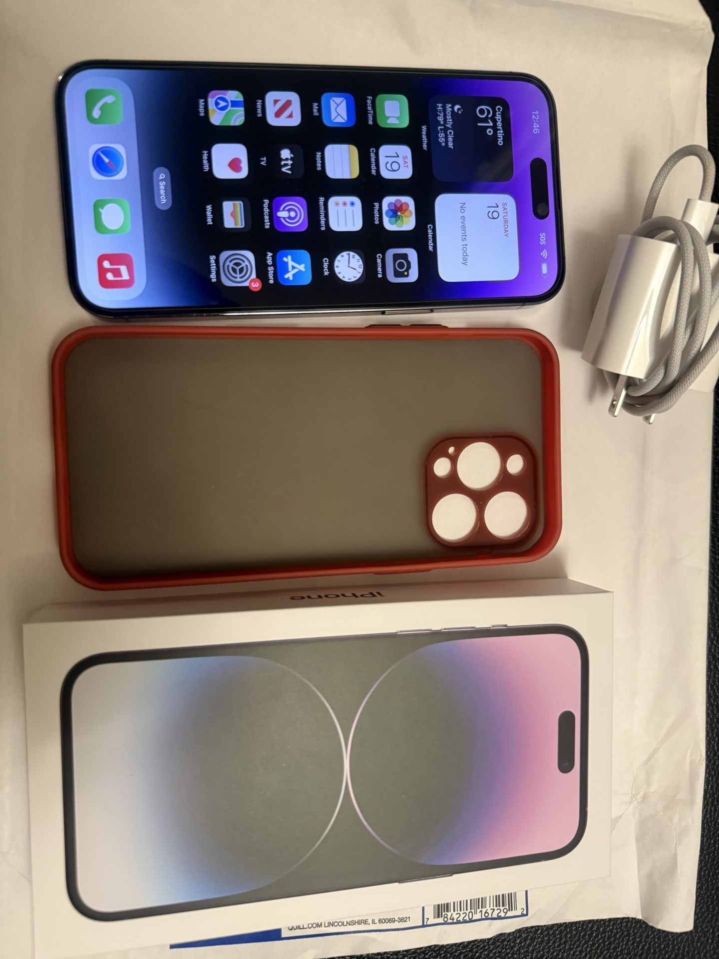 iPhone 14 Pro Max , 256gb Unlocked, Deep Purple, Excellent