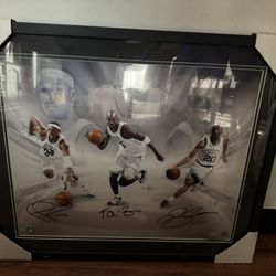 UDA Upper Deck Authenticated Boston Celtics Big 3 Signed Framed 