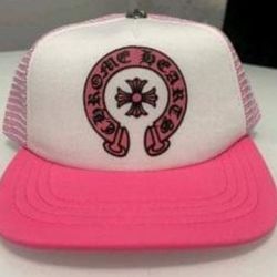 Pink Chrome Hearts Trucker Hat