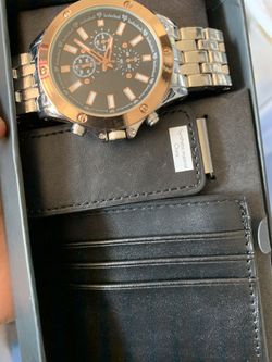 Watch wallet money clip set