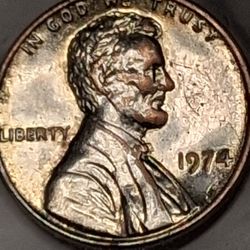 1974 D Bronze Steel Copper Clad US CENT