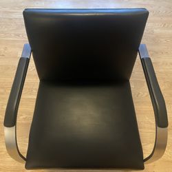 metal flat arm chair,  KNOLL International Bruno chair *retail new $1000&up compare prices online