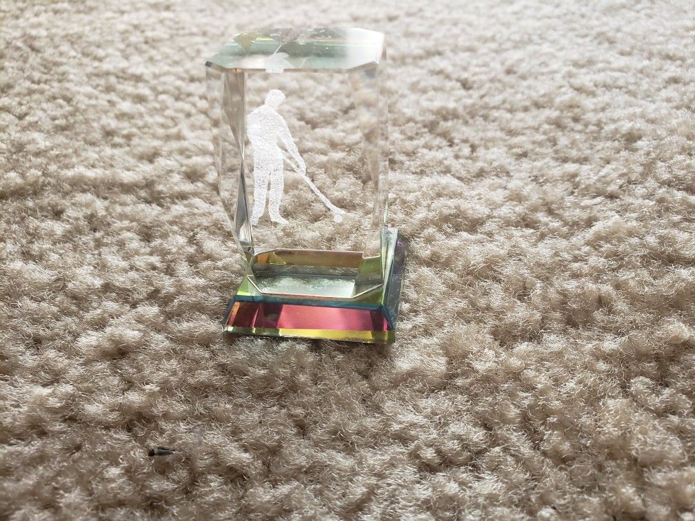 Laser Etched 3D Crystal Glass Paper Weight