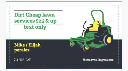 Dirt cheap Lawn Services