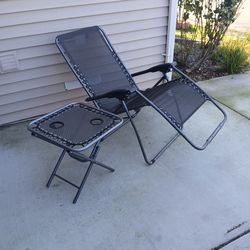 folding chair & table.