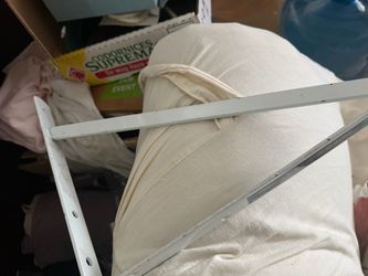 White Metal Shelf Bracket with Canvas Roll