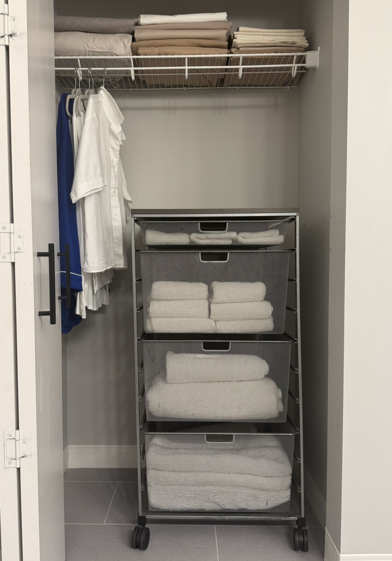 Elfa 4 Drawer Storage Unit on Wheels