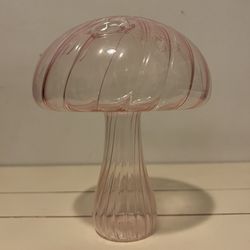 Pink Mushroom Glass Vase