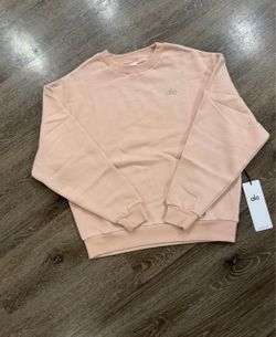 Alo light pink crewneck hoodie