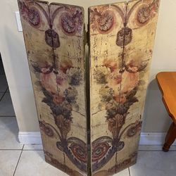 Antique 2 Panel Divider/Wall-Decor 33”Lx51”H
