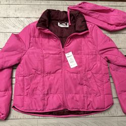No Boundaries Packable Puffer Jacket, Woman’s Small/medium