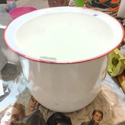 Vintage Enamel Chamber Pot 